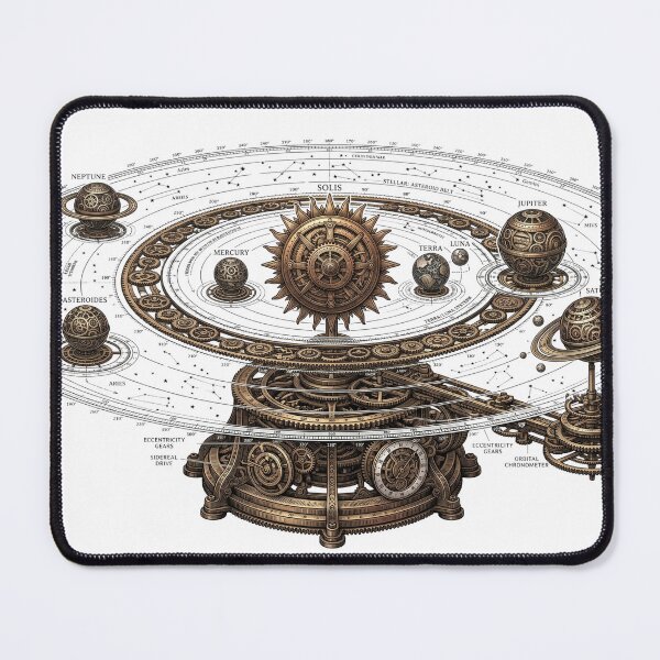 Item preview, Vintage Steampunk Orrery Solar System - Mechanical Astronomy Art designed and sold by AuraDraftStudio.