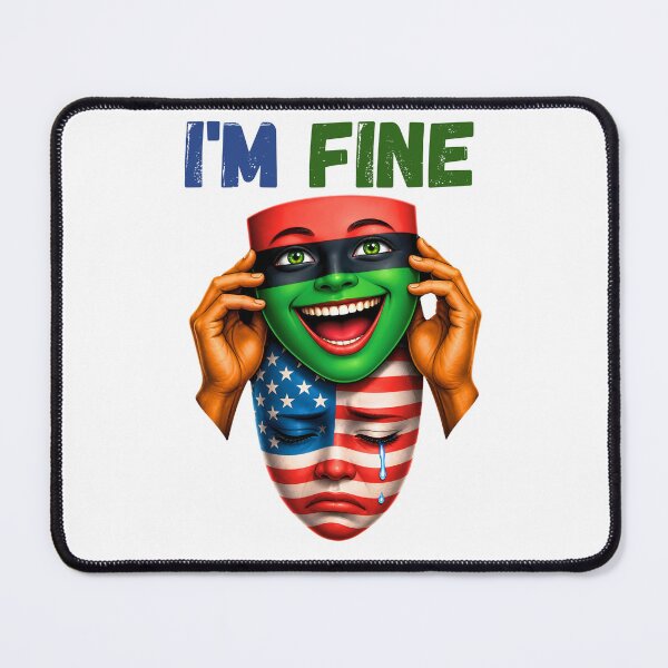 Item preview, I’m Fine – Hidden Pain Mask | Mental Health Emotional Design designed and sold by ArtSpark Studio.