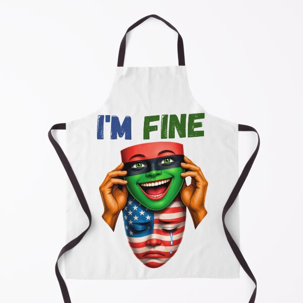 Item preview, I’m Fine – Hidden Pain Mask | Mental Health Emotional Design designed and sold by ArtSpark Studio.