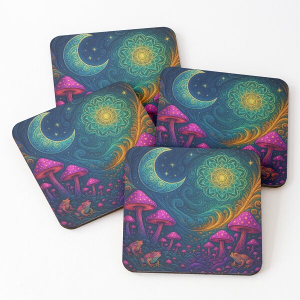 Item preview, Lab Visions 044: Mandala Moon in a Mushroom Garden designed and sold by The Psychedelic Anarchist.