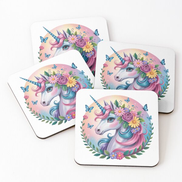Item preview, Colorful Unicorn with Butterflies designed and sold by jkrphoto.