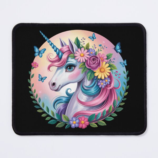 Item preview, Colorful Unicorn with Butterflies designed and sold by jkrphoto.