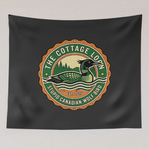 Item preview, Vintage Retro Style Aquatic Bird Forest Badge designed and sold by Terry Bain.