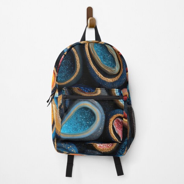 Item preview, Vibrant Cosmic Geode Crystal Gold Art designed and sold by LuminousFoundry.