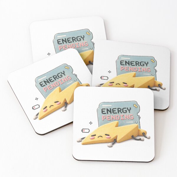 Item preview, Cute tired lightning bolt with low battery designed and sold by Creative88Art.