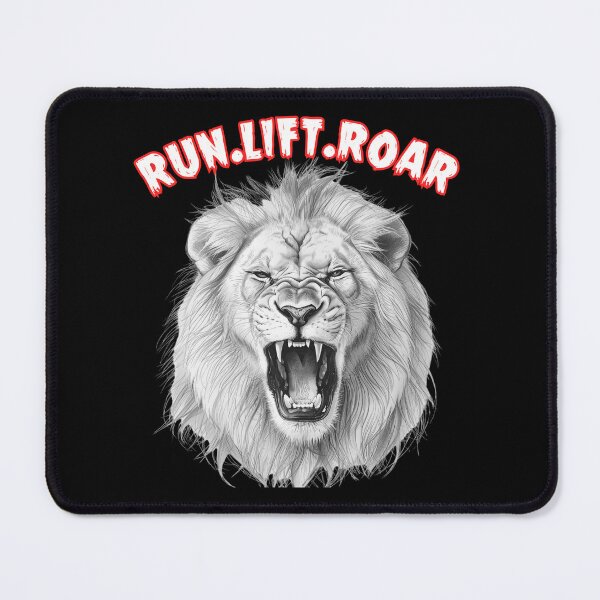 Item preview, Run Lift Roar Lion Fitness Motivation Design designed and sold by Snedsdigital.