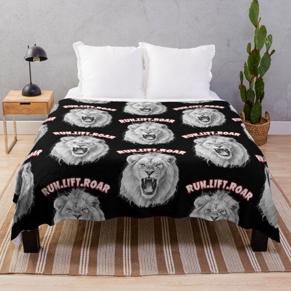 Item preview, Run Lift Roar Lion Fitness Motivation Design designed and sold by Snedsdigital.
