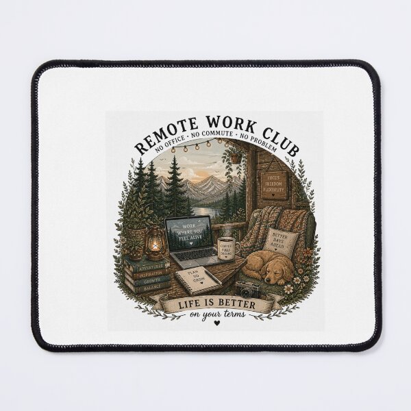 Item preview, Remote Work Club Cozy Cabin Office designed and sold by Kupeliemre.