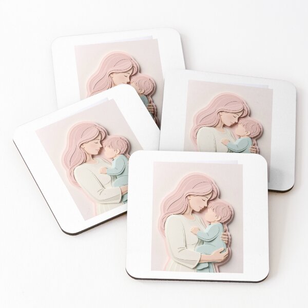 Item preview, Paper cutout of mother holding baby tenderly designed and sold by Creative88Art.