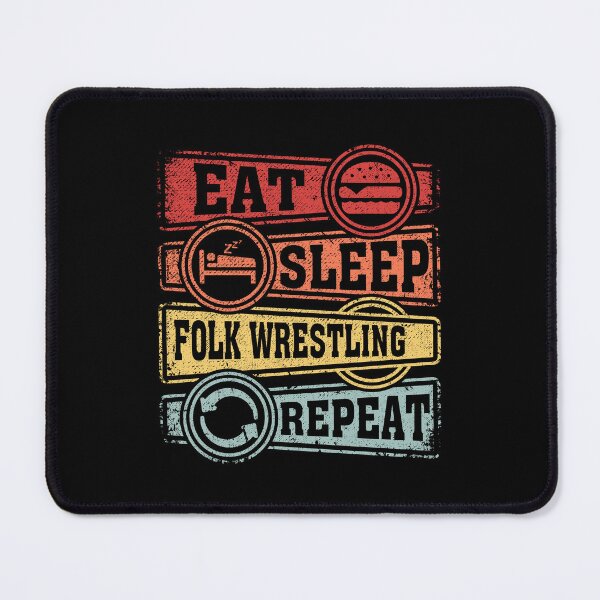 Item preview, Eat Sleep Folk wrestling Repeat designed and sold by GabbyKash.