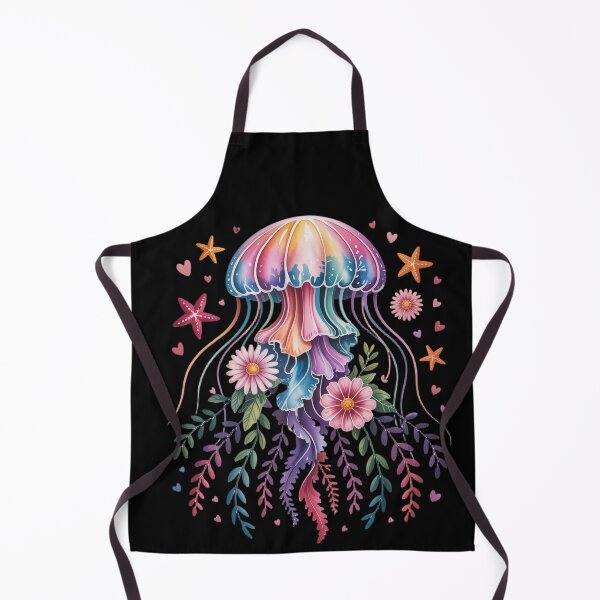Item preview, Vibrant Jellyfish with Flowers designed and sold by jkrphoto.
