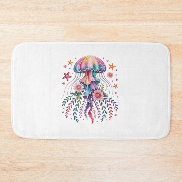 Item preview, Vibrant Jellyfish with Flowers designed and sold by jkrphoto.