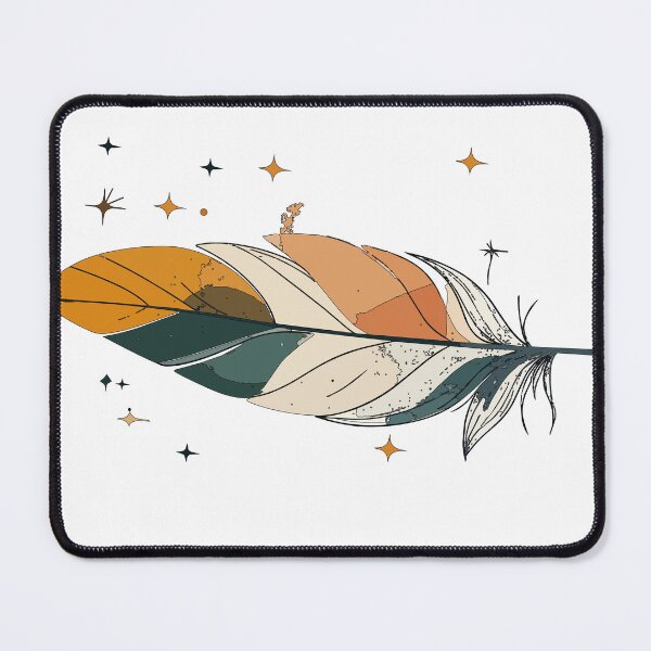 Item preview, Minimalist Boho Feather Wall Art with Gold Stars designed and sold by BestChoiceService.