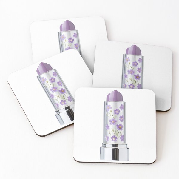 Item preview, Purple lipstick with floral design, lipstick designed and sold by Creative88Art.