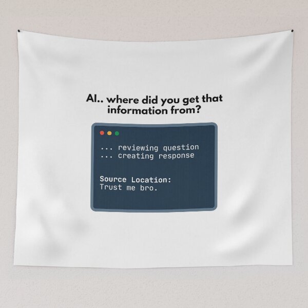 Item preview, Trust Me Bro – Funny AI Meme | ChatGPT Humor | Tech & Developer Joke designed and sold by AiHumorArtShop.