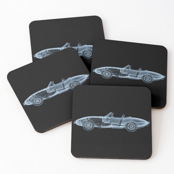Item preview, Jaguar E Type X-Ray Blueprint – Transparent Classic Car Anatomy designed and sold by Gated Gear.