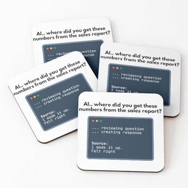 Item preview, AI Sales Report: I Made It Up – Funny AI Meme | Corporate Humor | ChatGPT Joke designed and sold by AiHumorArtShop.