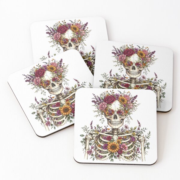Item preview, Grunge Skeleton - Gothic Butterfly Flower Skull designed and sold by CutOutIdols.