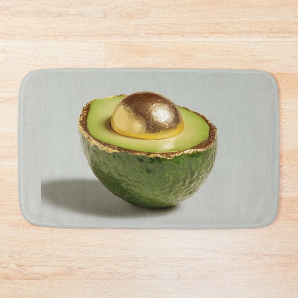 Item preview, Golden Avocado Art – Luxury Fruit Illustration with Gold Pit, Minimal Food Design designed and sold by WordPlayStudio.