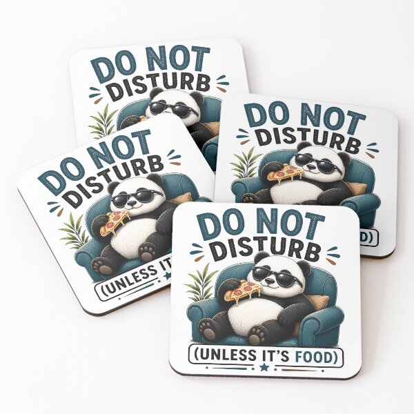 Item preview, Do Not Disturb Funny Panda Eating Pizza Cute Lazy Animal Food Humor Design designed and sold by Digital Culture Studio.