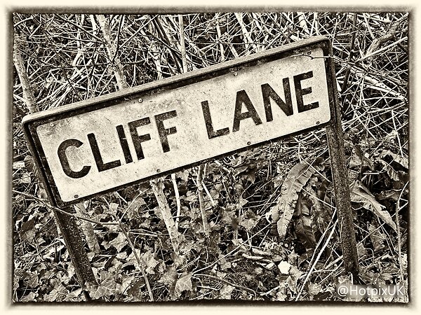 Cliff Lane sign, Grappenhall, Warrington, Cheshire, WA4 3AA