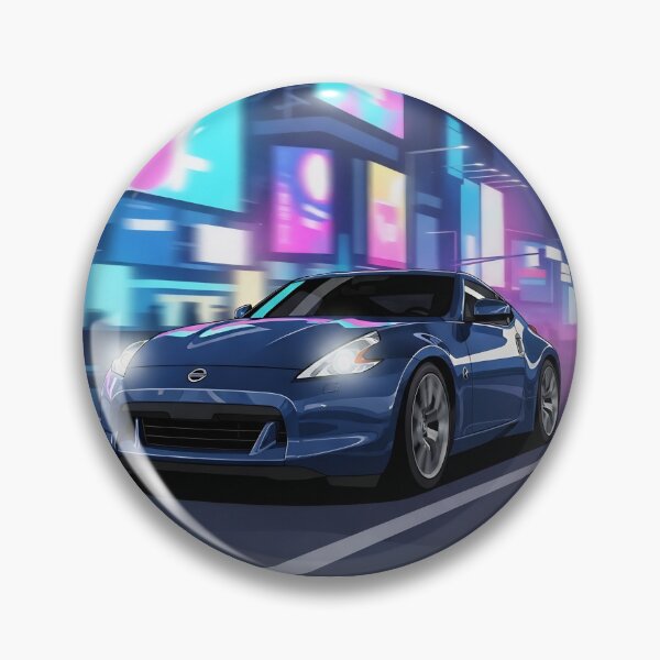 Item preview, Nissan 370Z Blue JDM Neon City Motion Polaroid Art designed and sold by Motorline44.