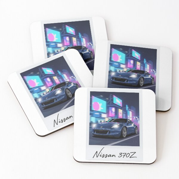 Item preview, Nissan 370Z Blue JDM Neon City Motion Polaroid Art designed and sold by Motorline44.