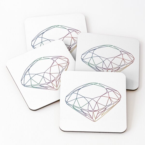 Item preview, Rainbow Wireframe Gemstone Outline designed and sold by PixorStudio.