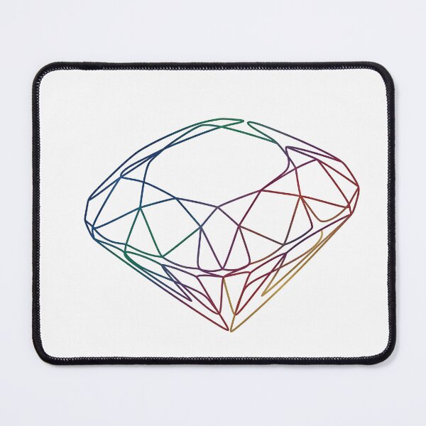Item preview, Rainbow Wireframe Gemstone Outline designed and sold by PixorStudio.