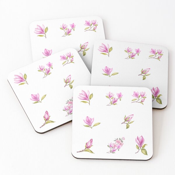 Item preview, Watercolor Pink Magnolia Flowers  designed and sold by silviaol.
