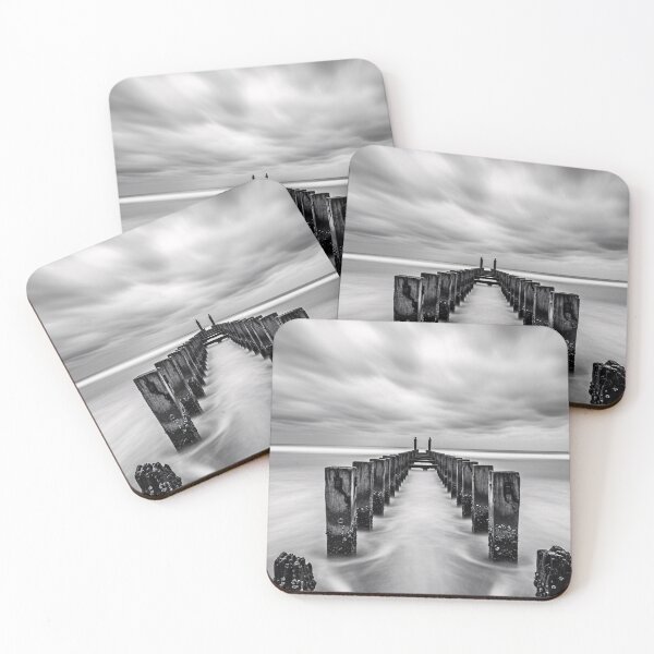 Item preview, Minimalist Long Exposure Groyne Seascape designed and sold by PixorStudio.
