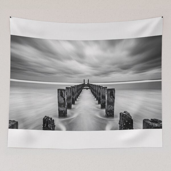 Item preview, Minimalist Long Exposure Groyne Seascape designed and sold by PixorStudio.