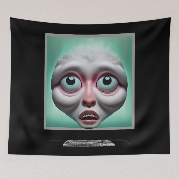 Item preview, Wide-Eyed Wonder – Surreal Character Portrait designed and sold by TheMarketplaceworld.