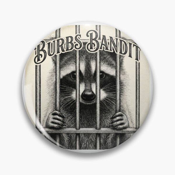 Item preview, Burbs Bandit – Vintage Raccoon Jailbird Humor designed and sold by Cosmic Cactus.