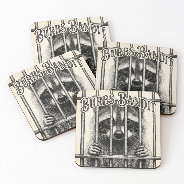 Item preview, Burbs Bandit – Vintage Raccoon Jailbird Humor designed and sold by Cosmic Cactus.