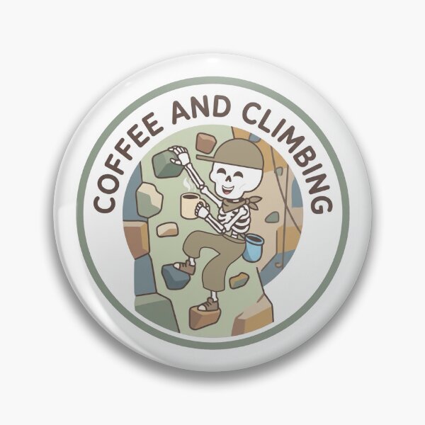 Item preview, Coffee and Climbing Bouldering Skeleton designed and sold by PaigePolyArt.