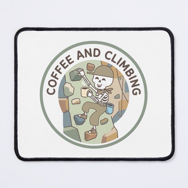 Item preview, Coffee and Climbing Bouldering Skeleton designed and sold by PaigePolyArt.