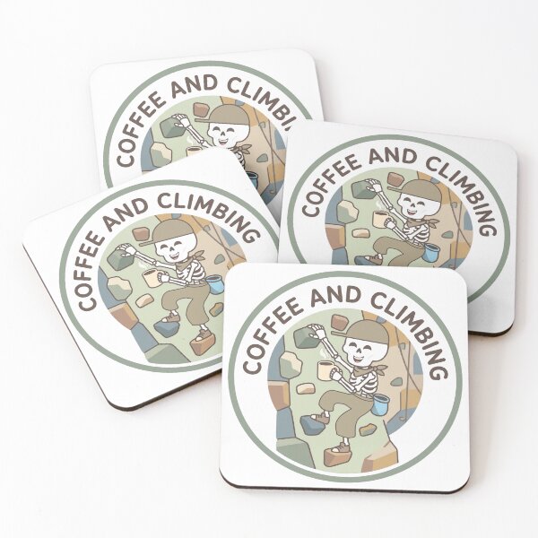 Item preview, Coffee and Climbing Bouldering Skeleton designed and sold by PaigePolyArt.