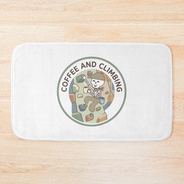 Item preview, Coffee and Climbing Bouldering Skeleton designed and sold by PaigePolyArt.