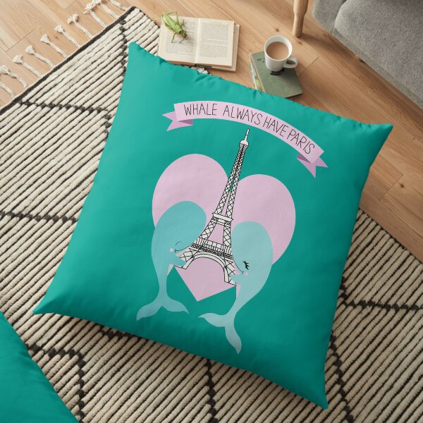 Whale Always Have Paris Floor Pillow