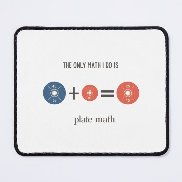 Item preview, The only math I do is plate math - Sarcastic Gym Design designed and sold by Mouad-Doadi.