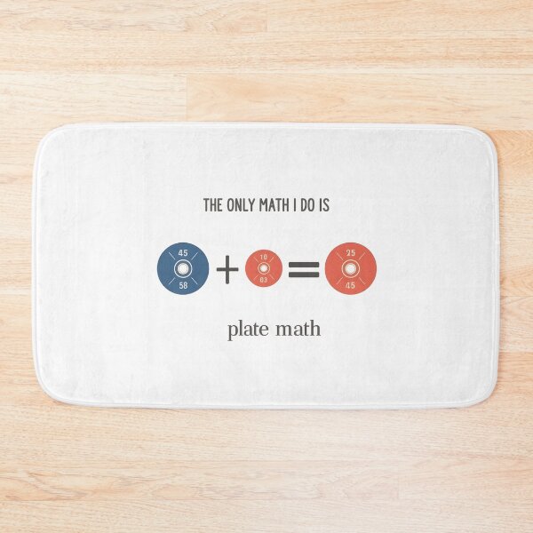 Item preview, The only math I do is plate math - Sarcastic Gym Design designed and sold by Mouad-Doadi.