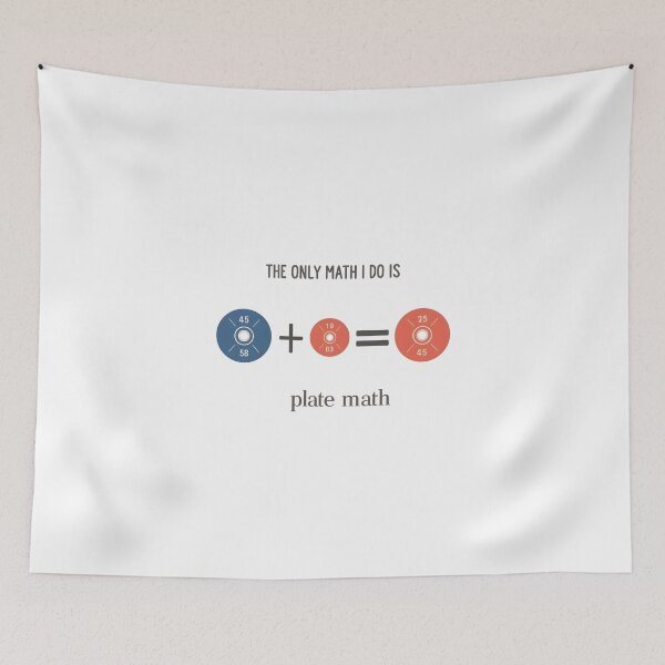 Item preview, The only math I do is plate math - Sarcastic Gym Design designed and sold by Mouad-Doadi.