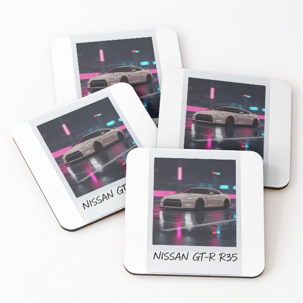 Item preview, Nissan GT-R R35 JDM Neon Night Reflective Polaroid Art designed and sold by Motorline44.