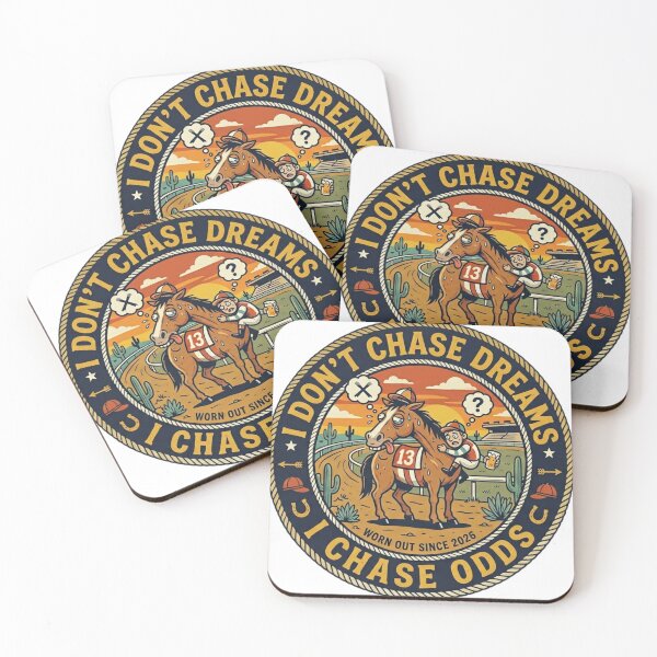 Item preview, Funny Horse Racing Badge - I Chase Odds Not Dreams - Retro Betting Graphic designed and sold by Wear Sculpt.