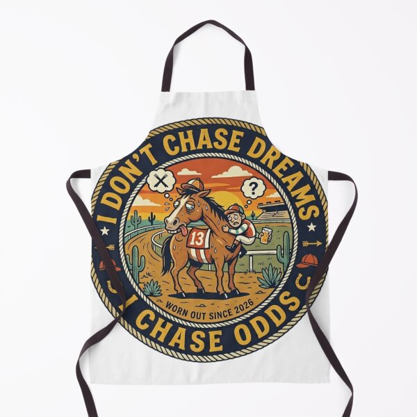 Item preview, Funny Horse Racing Badge - I Chase Odds Not Dreams - Retro Betting Graphic designed and sold by Wear Sculpt.