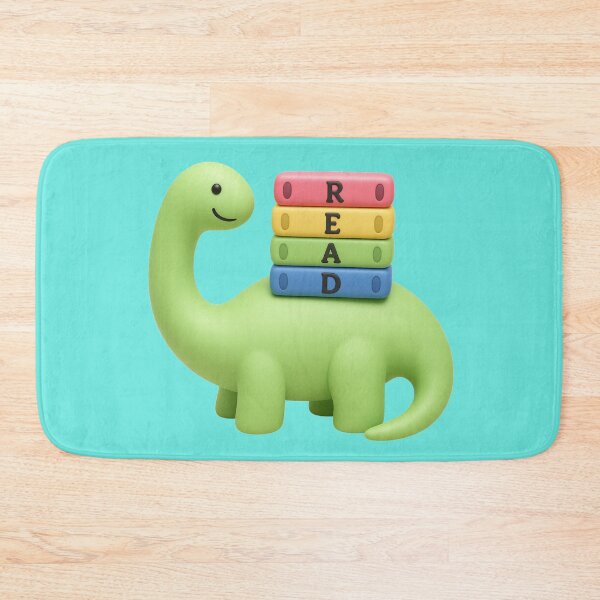 Item preview, Dinosaur Reading - Cute Clay Graphic of Green Dino with books on back spelling out "READ" designed and sold by LibrarianLauren.