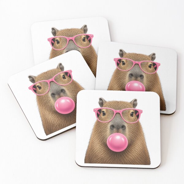 Item preview, Funny Capybara Shirt Bubblegum Capybara with Glasses T-Shirt, Cute Animal Lover Gift, Meme Rodent Graphic T designed and sold by AsturShop.