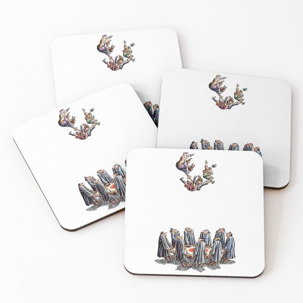 Item preview, a circle of judges hold a tarp like firemen to catch a nontraditional family that is falling. designed and sold by LisaHaney.
