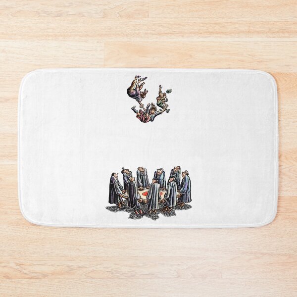 Item preview, a circle of judges hold a tarp like firemen to catch a nontraditional family that is falling. designed and sold by LisaHaney.
